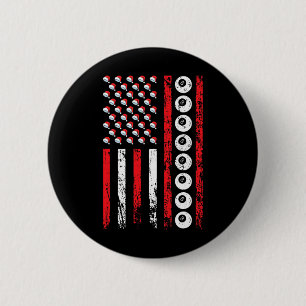 Bóton Redondo 5.08cm American Cue Sports Flag Billiards Athle de Natal