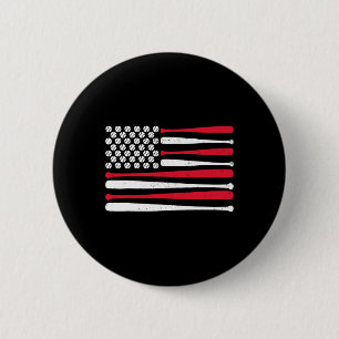 Bóton Redondo 5.08cm American Flag Bysebyll Usa Vintage Bysebyll Sport