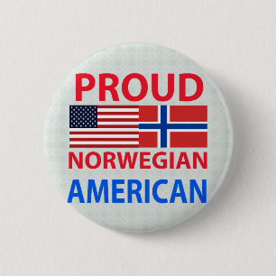 Bóton Redondo 5.08cm Americano norueguês orgulhoso