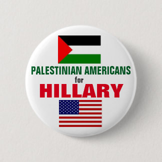 Bóton Redondo 5.08cm Americanos palestinos para Hillary 2016
