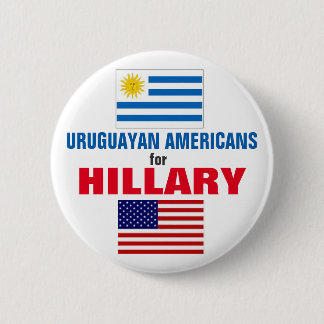 Bóton Redondo 5.08cm Americanos uruguaios para Hillary 2016