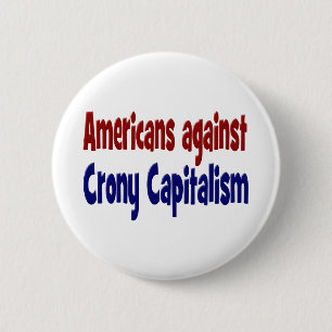 Bóton Redondo 5.08cm Americans Against Crony Capitalism red blue text