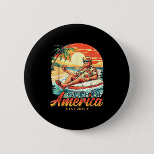 Bóton Redondo 5.08cm Américas Golfo Trump 2024 Retro Beach Usa America 