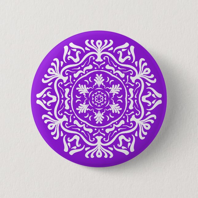 Bóton Redondo 5.08cm Ametyst Mandala (Frente)