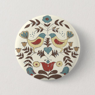 Bóton Redondo 5.08cm Amish Hex Sinal Bird Americana da Pensilvânia Hola