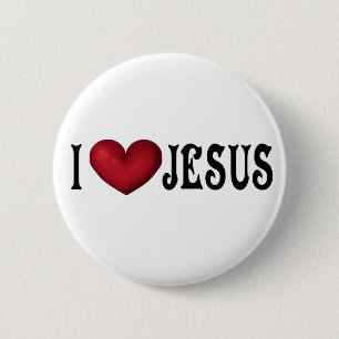 Bóton Redondo 5.08cm Amo Jesus Button
