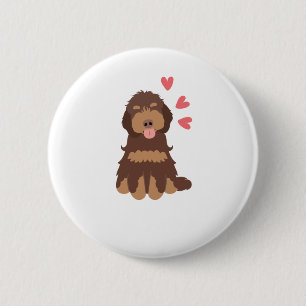 Bóton Redondo 5.08cm Amor Chocolate Fantasma Cockapoo Cão Cavapoo