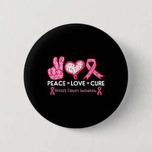 Bóton Redondo 5.08cm Amor Cura Cancer De Mama Sensibilização Luta Contr