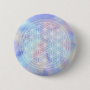 Bóton Redondo 5.08cm Amor de Irmã – Flor de Vida Geometria Sagrada