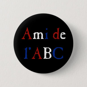 Bóton Redondo 5.08cm Amor de Les Misérables: Ami de l'ABC Botão