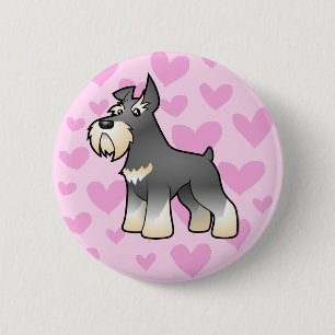 Bóton Redondo 5.08cm Amor do Schnauzer