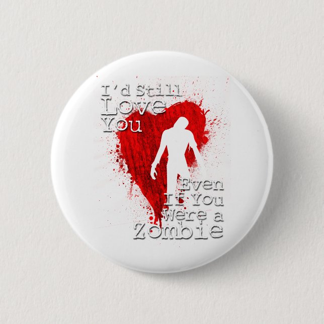 Bóton Redondo 5.08cm Amor do zombi (Frente)