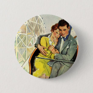 Bóton Redondo 5.08cm Amor e romance do vintage, passeio da montanha