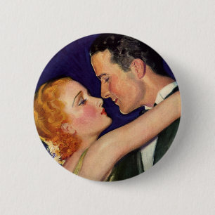 Bóton Redondo 5.08cm Amor e Romance Vintage, Filmes Retro de Hollywood