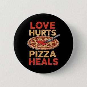 Bóton Redondo 5.08cm Amor Magoa Pizza Cura Namorados Engraçada De Comid