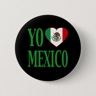 Bóton Redondo 5.08cm Amor México de Yo (amor México de I) com coração