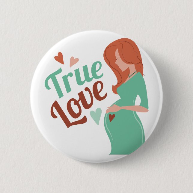 Bóton Redondo 5.08cm Amor verdadeiro (Frente)