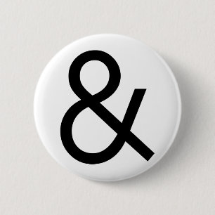 Bóton Redondo 5.08cm Ampersand - Preto
