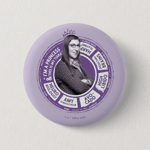 Bóton Redondo 5.08cm Amy Farrah Fowler Info Graphic