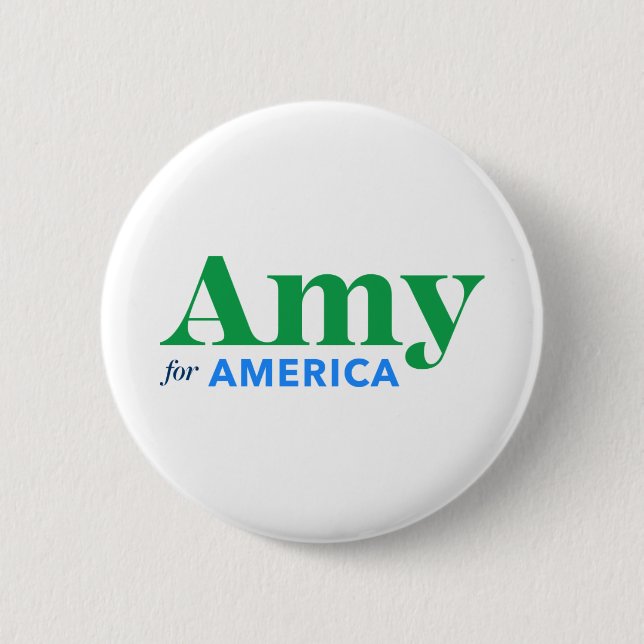 Bóton Redondo 5.08cm Amy Klobuchar para o presidente 2020 (Frente)