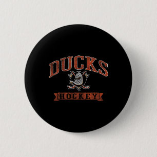 Bóton Redondo 5.08cm Anaheim Ducks Vintage Hóquei Preto Nhl Licenciado