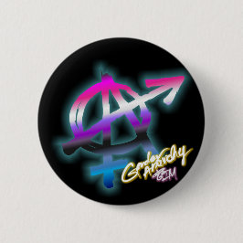 Bóton Redondo 5.08cm Anarquia do género - cores de Genderfluid - botão