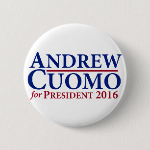 Bóton Redondo 5.08cm Andrew Cuomo para o presidente 2016 botão