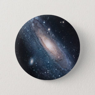 Bóton Redondo 5.08cm andromeda galáxia Via Látea cosmos universo
