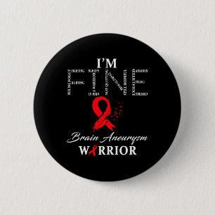 Bóton Redondo 5.08cm Aneurysm Warrior, estou bem