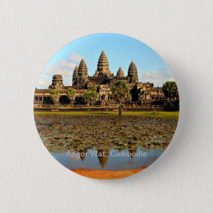 Bóton Redondo 5.08cm Angkor Wat, Camboja