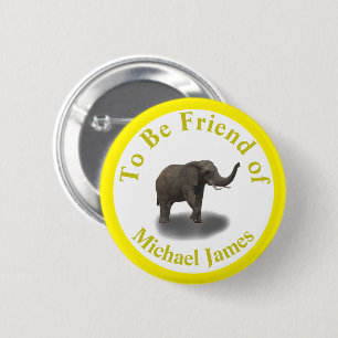 Bóton Redondo 5.08cm Animais Associados à Relação Familiar