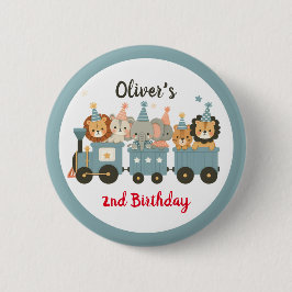 Bóton Redondo 5.08cm Animais de Festa Caçada no Comboio Personalizados