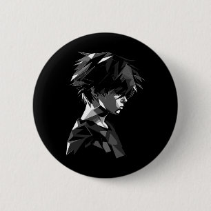 Bóton Redondo 5.08cm Anime Trabalho de arte do Anime Manga Motif Polygo