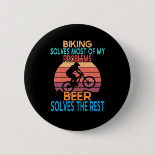 Bóton Redondo 5.08cm Aniversário Da Cerveja E Da Bicicleta