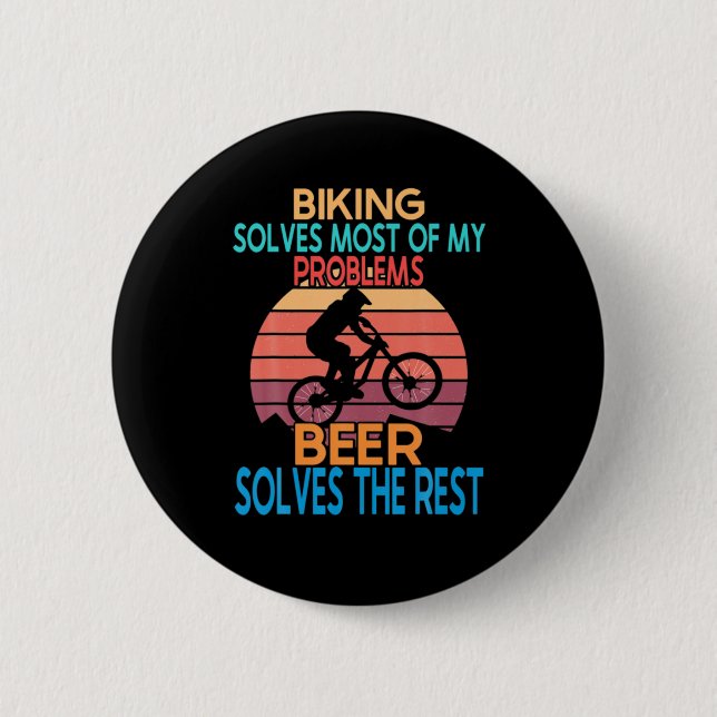 Bóton Redondo 5.08cm Aniversário Da Cerveja E Da Bicicleta (Frente)