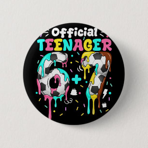 Bóton Redondo 5.08cm Aniversário de 13 anos Oficial Adolescente Seis Se