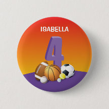 Aniversário de 4 anos da menina Bolas Esportivas