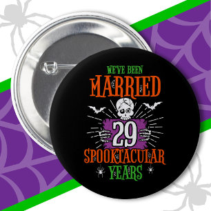 Bóton Redondo 5.08cm Aniversário de Casamento do Dia 29 de Spooktacular