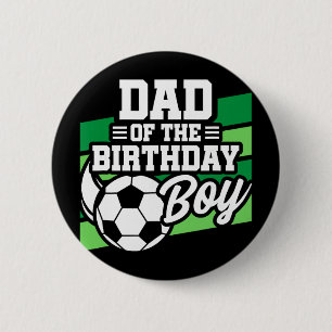 Bóton Redondo 5.08cm Aniversário de Futebol - Aniversário do Papai - An