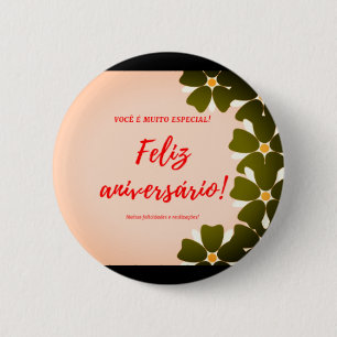Bóton Redondo 5.08cm Aniversario do feliz de Botão Redondo