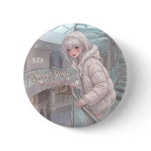 Anjo Estelar Doce: Garota Anime Cabelo Prateado In