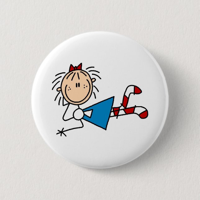 Bóton Redondo 5.08cm Annie que encontra-se para baixo botão (Frente)