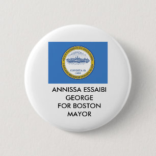 Bóton Redondo 5.08cm Annissa Essaibi George PARA BOSTON MAYOR BUTTTTTON