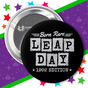 Bóton Redondo 5.08cm Ano Leap Ano 1992 Nascer Rare 1992 Dia do Salto An
