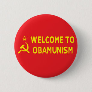 Bóton Redondo 5.08cm Anti botão de Obama Obamunism