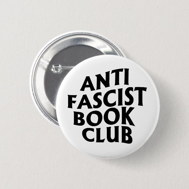 Bóton Redondo 5.08cm Anti-Fascist Book Club (Frente & Verso)