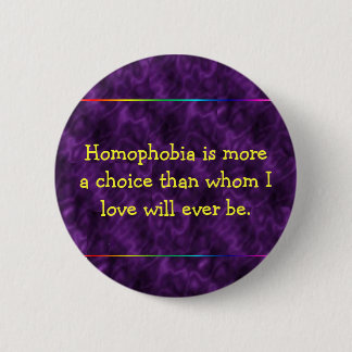 Bóton Redondo 5.08cm Anti-homophobe botão roxo