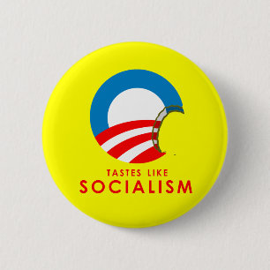 Bóton Redondo 5.08cm Anti-Obama Bumpersticker - os gostos gostam do