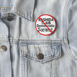 Bóton Redondo 5.08cm Anti-Rashida socialista Democrática de Tlaib