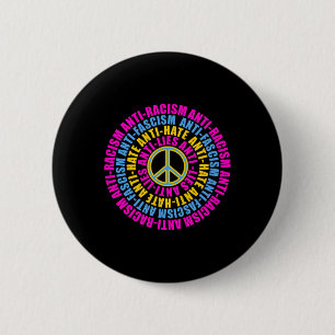 Bóton Redondo 5.08cm Anti republicano Peace Love Vote Blue Kamala Harri
